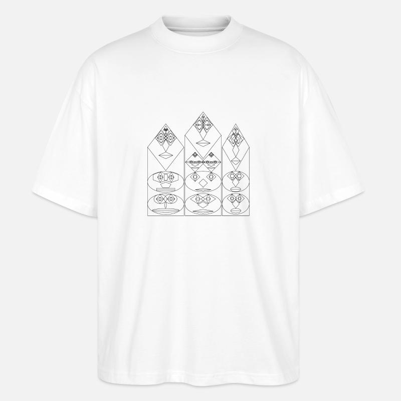 Three Towers with many Faces - Stanley/Stella Oversized Unisex Bio T-Shirt Blaster 2.0 - Weiß