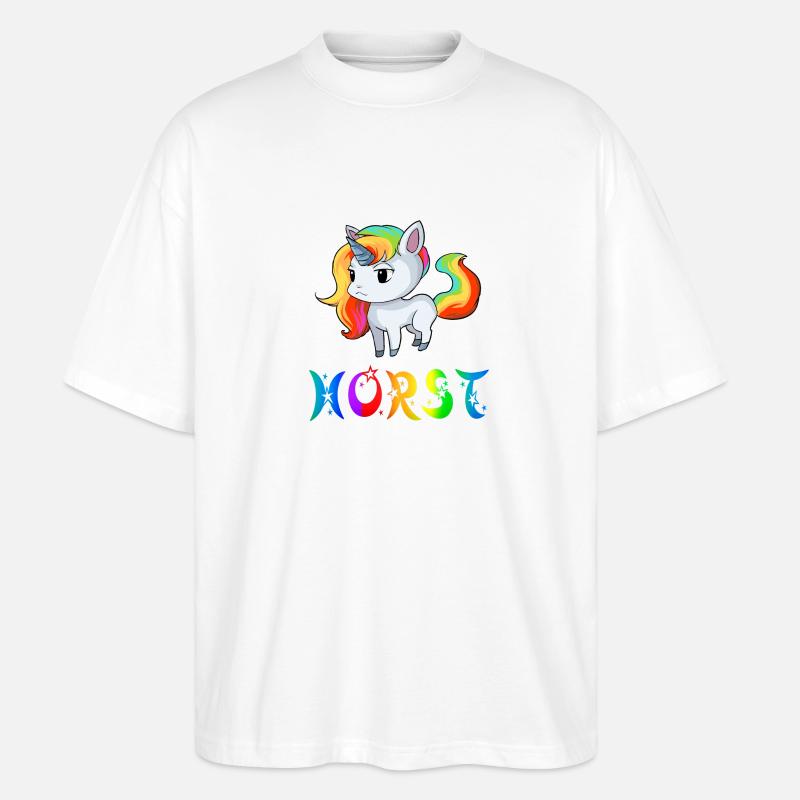 Horst Einhorn - Stanley/Stella Oversized Unisex Bio T-Shirt Blaster 2.0 - Weiß