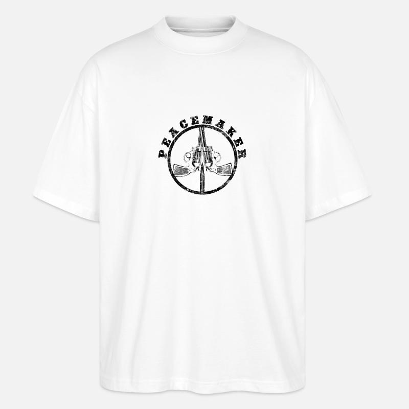 peacemaker - Stanley/Stella Oversized Unisex Bio T-Shirt Blaster 2.0 - Weiß