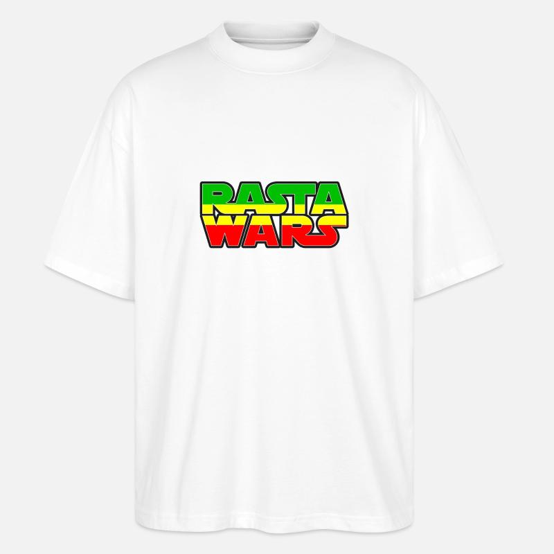 RASTA WARS KOUALIS - Stanley/Stella Oversized Unisex Bio T-Shirt Blaster 2.0 - Weiß