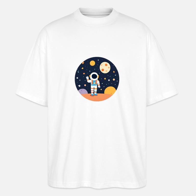 Salutations de l’espace - T-shirt bio Blaster 2.0 coupe oversize Stanley/Stella Unisexe - blanc