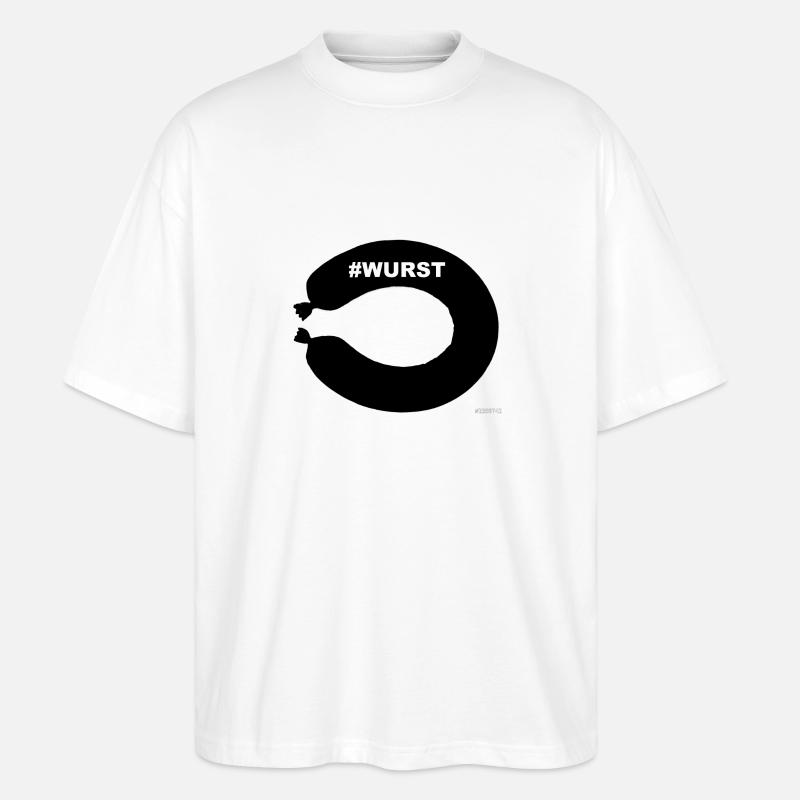 Fleischwurst Geschenk Geschenkidee Idee - Stanley/Stella Oversized Unisex Bio T-Shirt Blaster 2.0 - Weiß