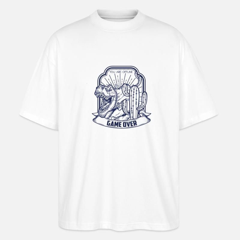T Rex - Stanley/Stella Oversized Unisex Bio T-Shirt Blaster 2.0 - Weiß