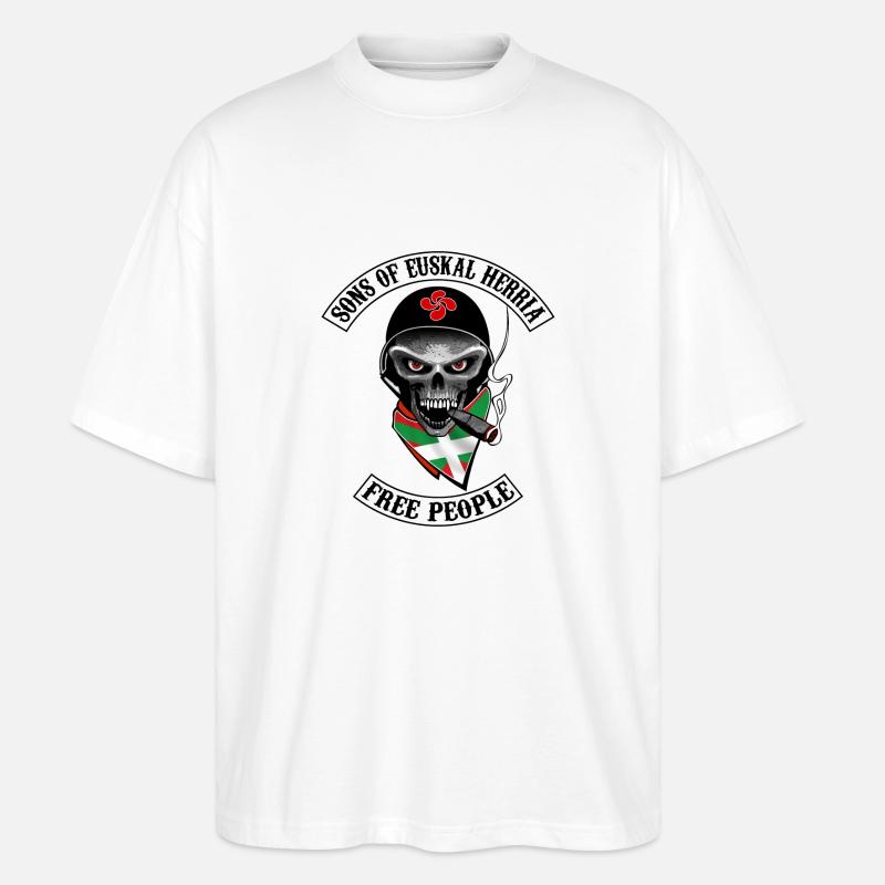 basques bikers design - Stanley/Stella Oversized Unisex Bio T-Shirt Blaster 2.0 - Weiß