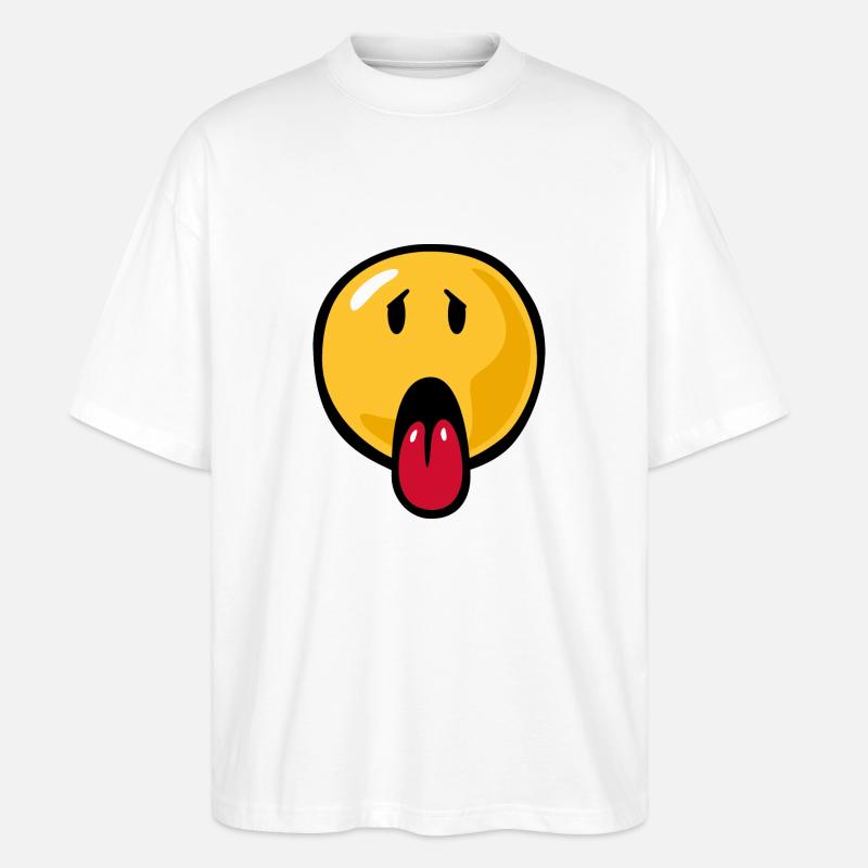 Smiley sick - Stanley/Stella Oversized Unisex Bio T-Shirt Blaster 2.0 - Weiß
