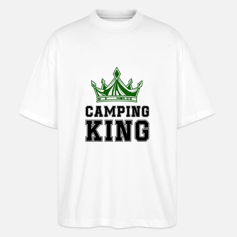 camping king - Stanley/Stella Oversized Unisex Bio T-Shirt Blaster 2.0 - Weiß