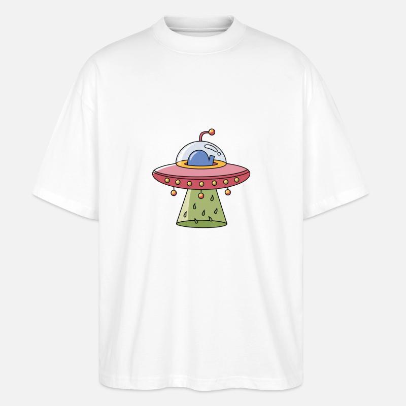 Ufo - Stanley/Stella Oversized Unisex Bio T-Shirt Blaster 2.0 - Weiß