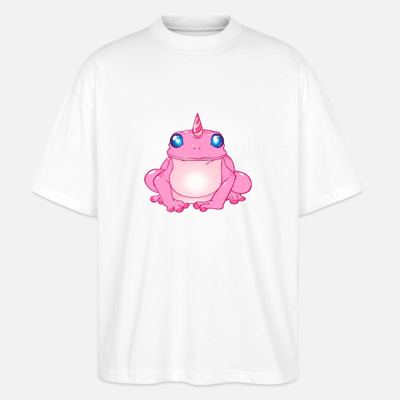 frosch einhorn - Stanley/Stella Oversized Unisex Bio T-Shirt Blaster 2.0 - Weiß