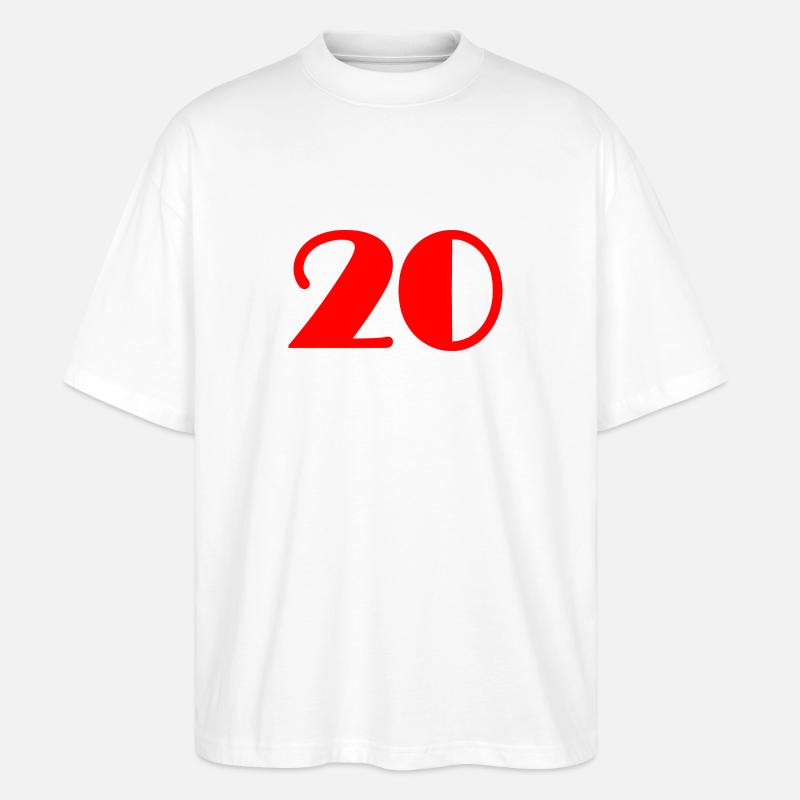 20 ANS,20e ANNIVERSAIRE,ANNIVERSAIRE 20 ANS - T-shirt bio Blaster 2.0 coupe oversize Stanley/Stella Unisexe - blanc