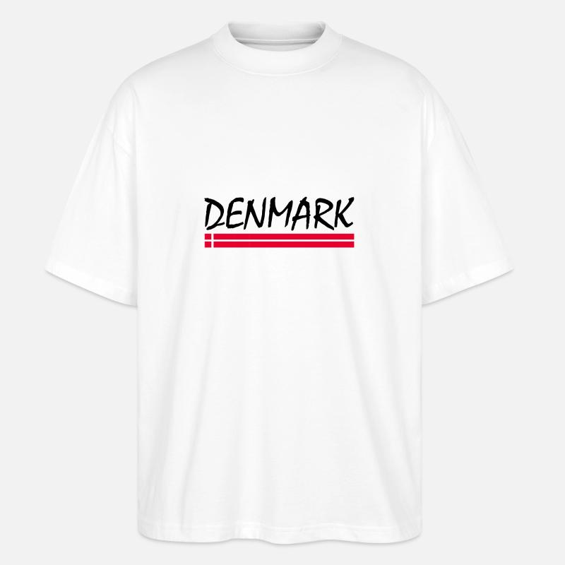 Dänemark - Stanley/Stella Oversized Unisex Bio T-Shirt Blaster 2.0 - Weiß