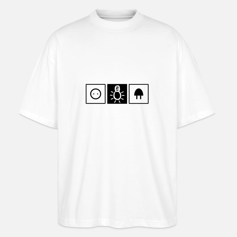 Elektriker Elektrotechnik - Stanley/Stella Oversized Unisex Bio T-Shirt Blaster 2.0 - Weiß