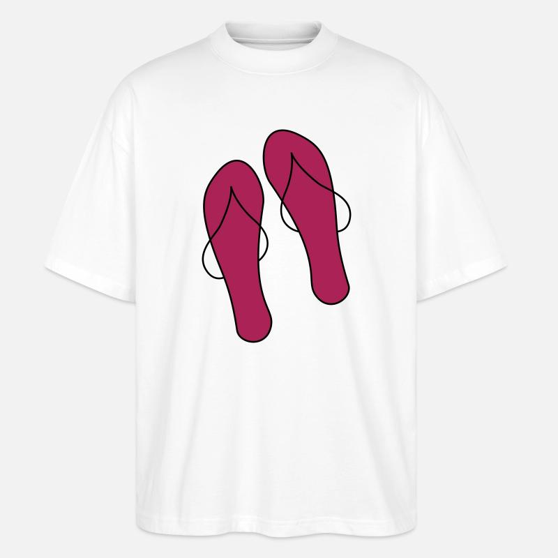 flipflops - Stanley/Stella Oversized Unisex Bio T-Shirt Blaster 2.0 - Weiß