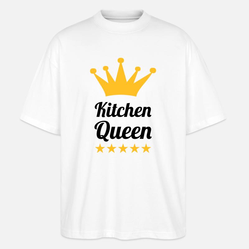 Kitchen Queen - Stanley/Stella Oversized Unisex Bio T-Shirt Blaster 2.0 - Weiß