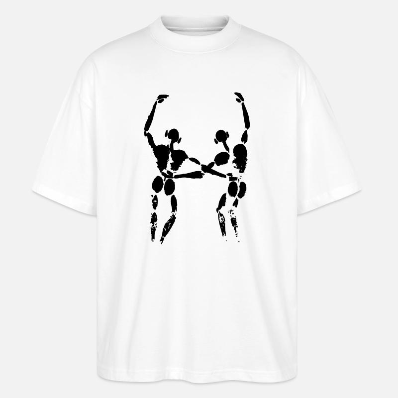 Zwei Freunde - Stanley/Stella Oversized Unisex Bio T-Shirt Blaster 2.0 - Weiß