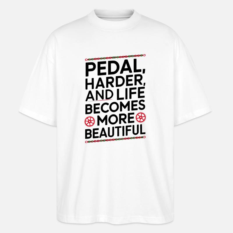 Conception de citation de cyclisme motivant - T-shirt bio Blaster 2.0 coupe oversize Stanley/Stella Unisexe - blanc