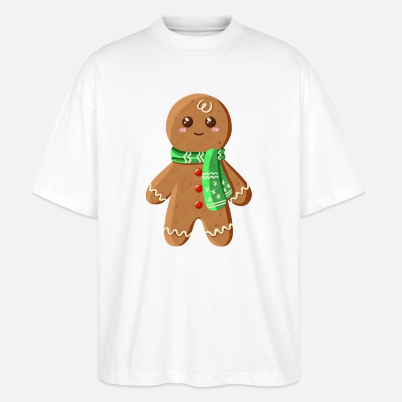 Süßer Lebkuchenmann - Stanley/Stella Oversized Unisex Bio T-Shirt Blaster 2.0 - Weiß