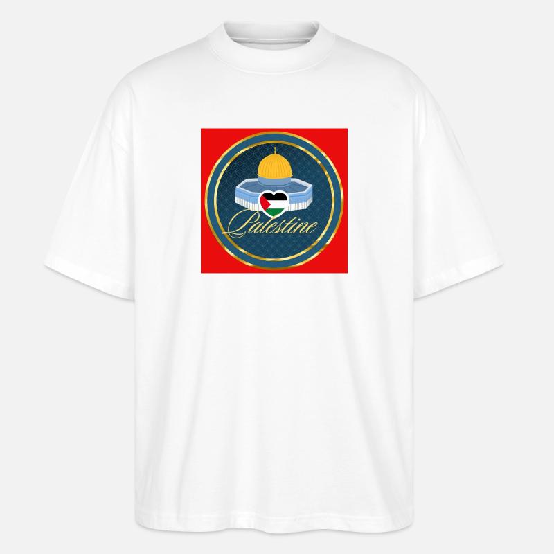 Palestine - Stanley/Stella Oversized Unisex Organic T-shirt Blaster 2.0 - white