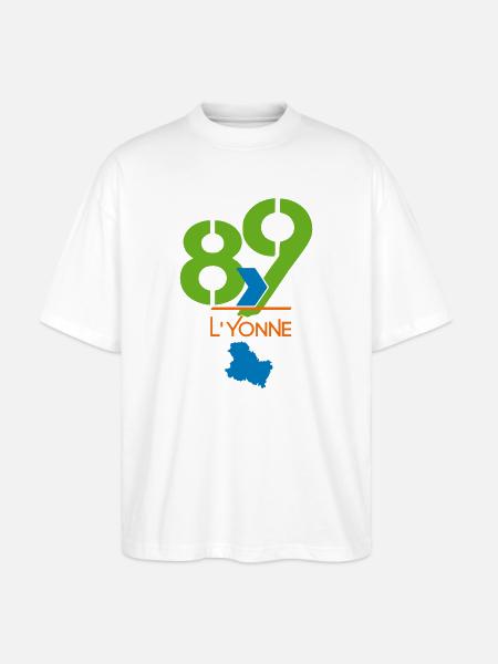 Logo 89 L'Yonne - Stanley/Stella Oversized Unisex Bio T-Shirt Blaster 2.0 - Weiß