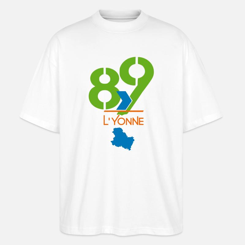 Logo 89 L'Yonne - Stanley/Stella Oversized Unisex Bio T-Shirt Blaster 2.0 - Weiß