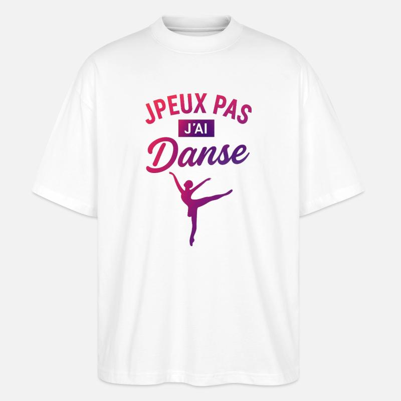 I Can't I Danced — Deliciously Pop - Stanley/Stella Oversized Unisex Bio T-Shirt Blaster 2.0 - Weiß