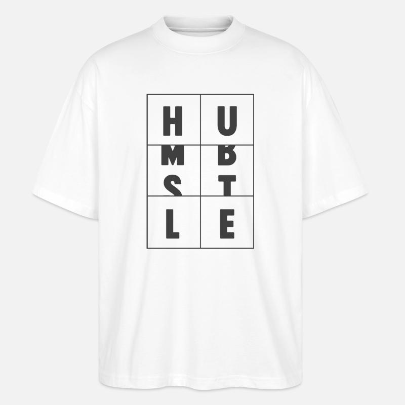 Bescheidener Hustle-Unternehmer Geschäftsmann Geschäftsmann Geschäftsmann - Stanley/Stella Oversized Unisex Bio T-Shirt Blaster 2.0 - Weiß