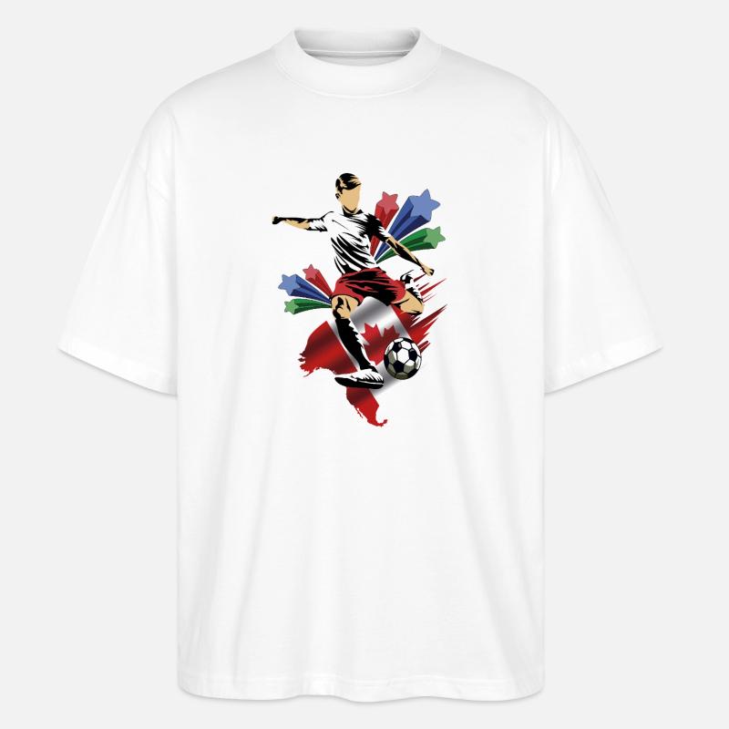 Canada - Canada - Flags - Stanley/Stella Oversized Unisex Organic T-shirt Blaster 2.0 - white