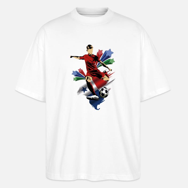 Panama - Panama - Flaggen - Stanley/Stella Oversized Unisex Bio T-Shirt Blaster 2.0 - Weiß