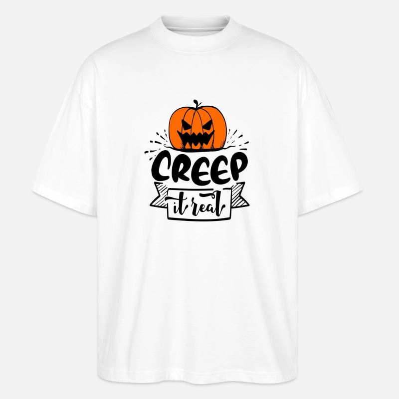 Creep it Real - Stanley/Stella Oversized Unisex Bio T-Shirt Blaster 2.0 - Weiß