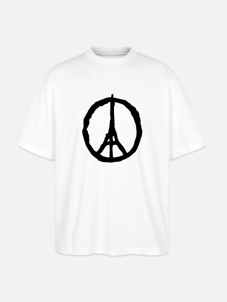 peace paris - Stanley/Stella Oversized Unisex Bio T-Shirt Blaster 2.0 - Weiß