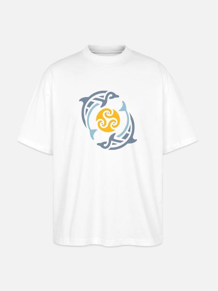 Tribal dolphins - Stanley/Stella Oversized Unisex Bio T-Shirt Blaster 2.0 - Weiß