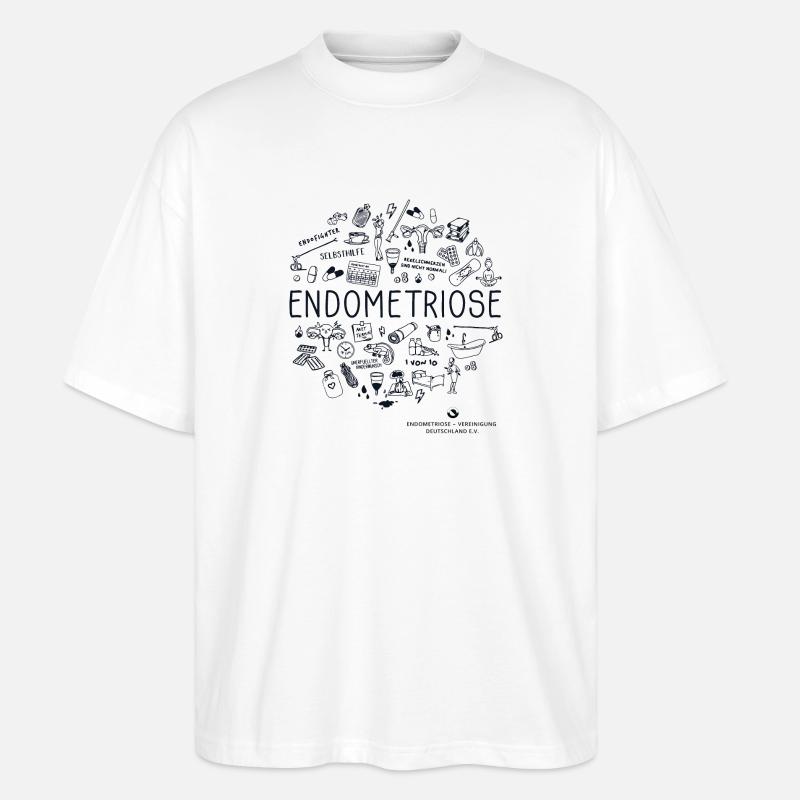 Endometriose - Stanley/Stella Oversized Unisex Bio T-Shirt Blaster 2.0 - Weiß