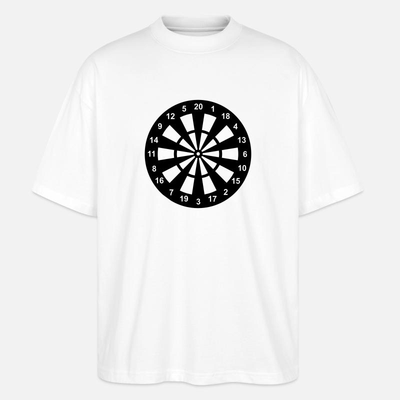 Dartscheibe in schwarz-weiß - Stanley/Stella Oversized Unisex Bio T-Shirt Blaster 2.0 - Weiß