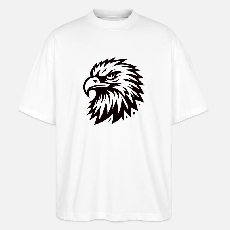 Cooles Adler Design - Stanley/Stella Oversized Unisex Bio T-Shirt Blaster 2.0 - Weiß