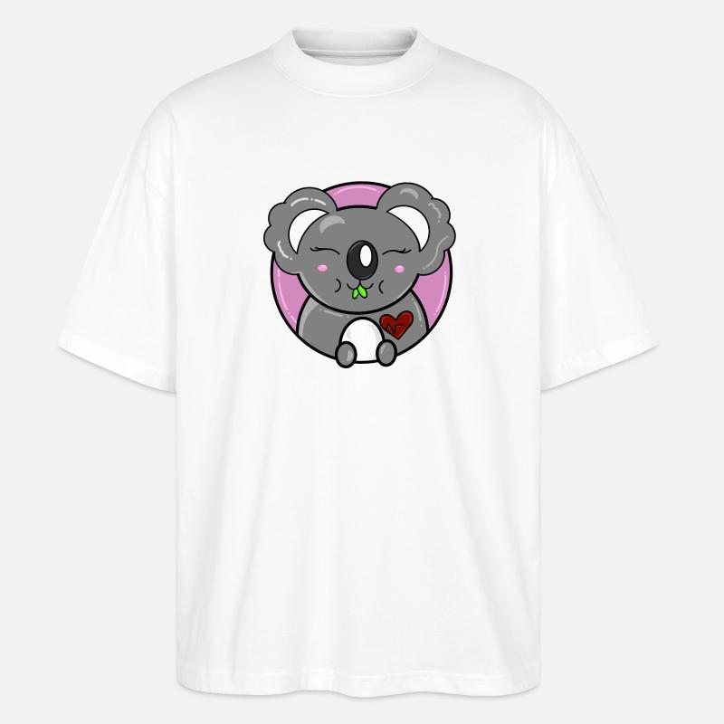 Koala - Stanley/Stella Oversized Unisex Bio T-Shirt Blaster 2.0 - Weiß