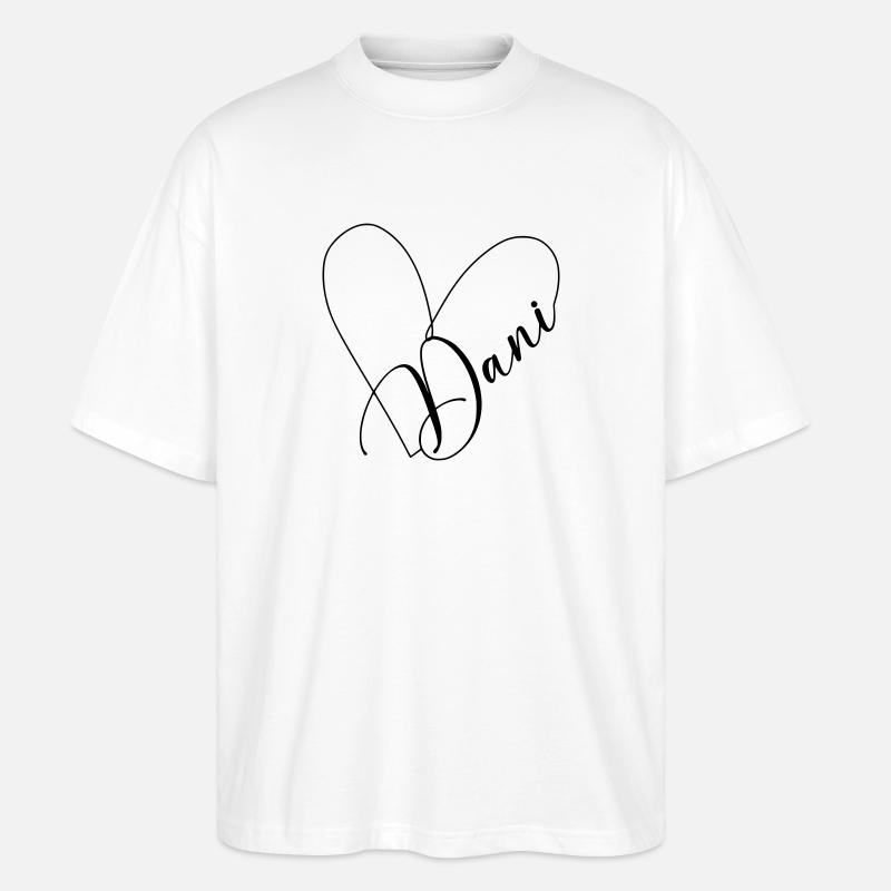 Dani Nom Ligne de coeur - T-shirt bio Blaster 2.0 coupe oversize Stanley/Stella Unisexe - blanc