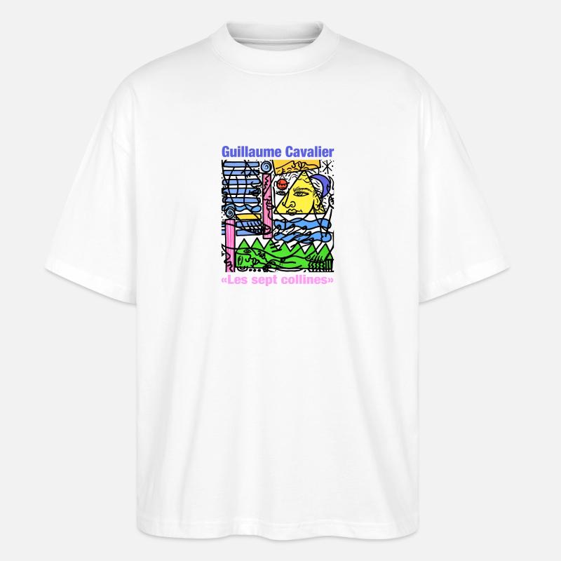 Les sept collines - T-shirt bio Blaster 2.0 coupe oversize Stanley/Stella Unisexe - blanc