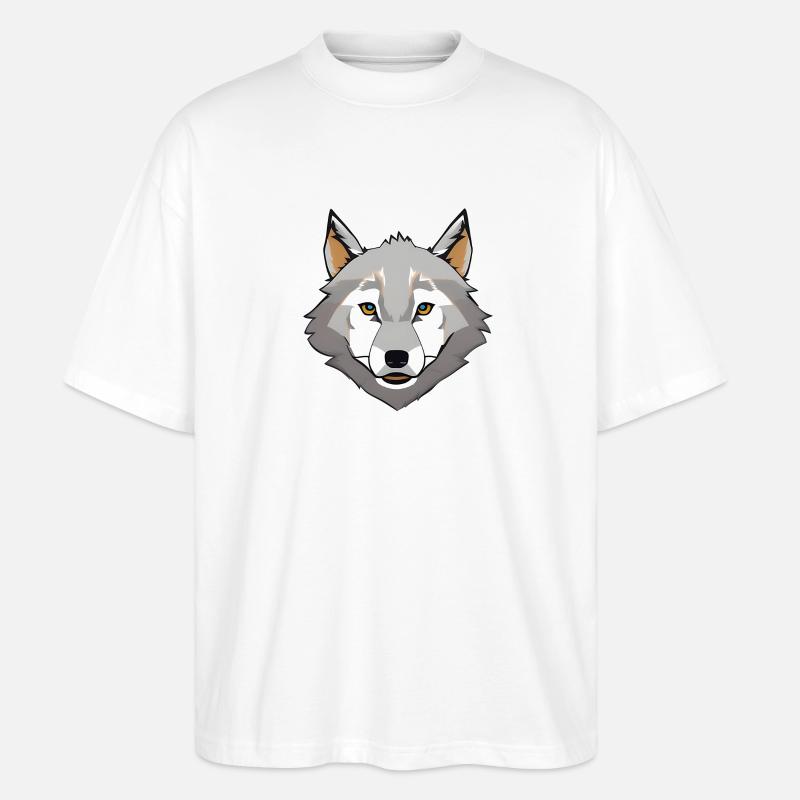 Wolf - Stanley/Stella Oversized Unisex Bio T-Shirt Blaster 2.0 - Weiß