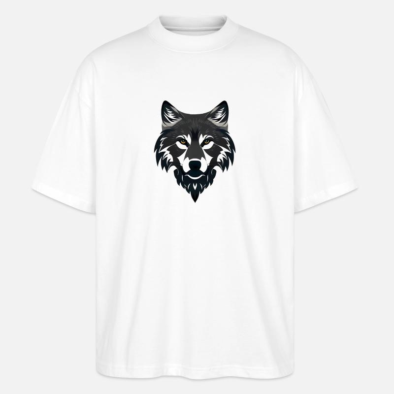 wolf - Stanley/Stella Oversized Unisex Organic T-shirt Blaster 2.0 - white