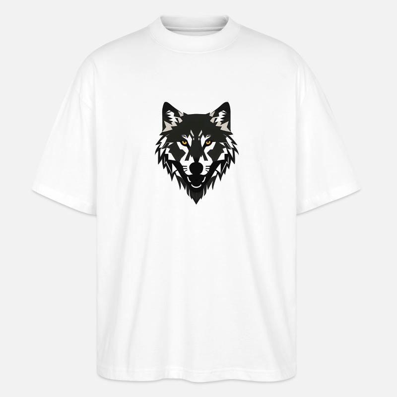 Wolf - Stanley/Stella Oversized Unisex Bio T-Shirt Blaster 2.0 - Weiß
