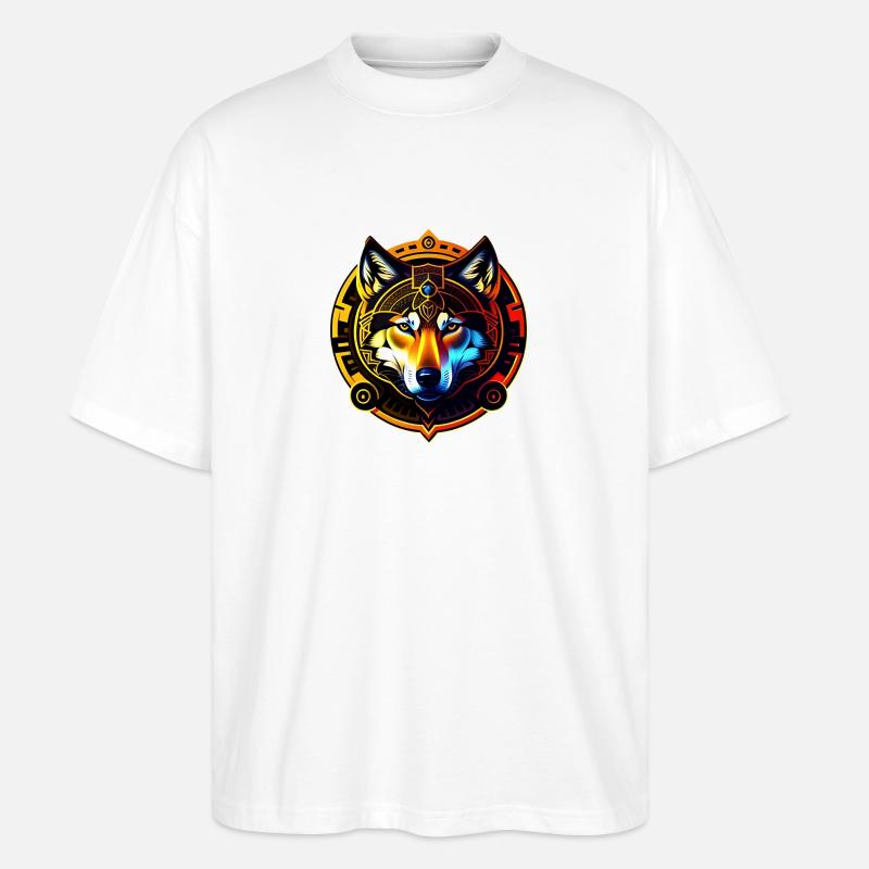 Wolf - Stanley/Stella Oversized Unisex Bio T-Shirt Blaster 2.0 - Weiß