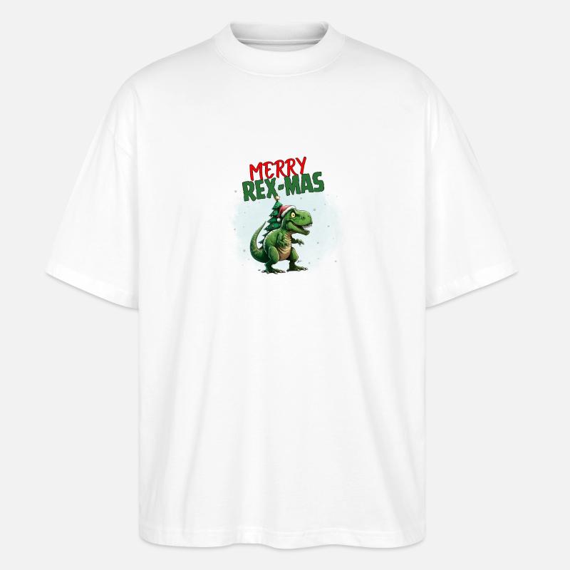 Joyeux Rex-Mas - T-shirt bio Blaster 2.0 coupe oversize Stanley/Stella Unisexe - blanc