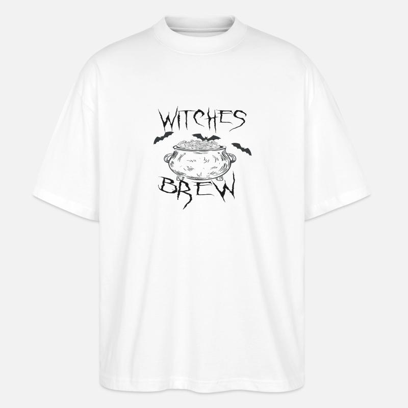 Halloween Hexenkessel Hexengebräu - Stanley/Stella Oversized Unisex Bio T-Shirt Blaster 2.0 - Weiß