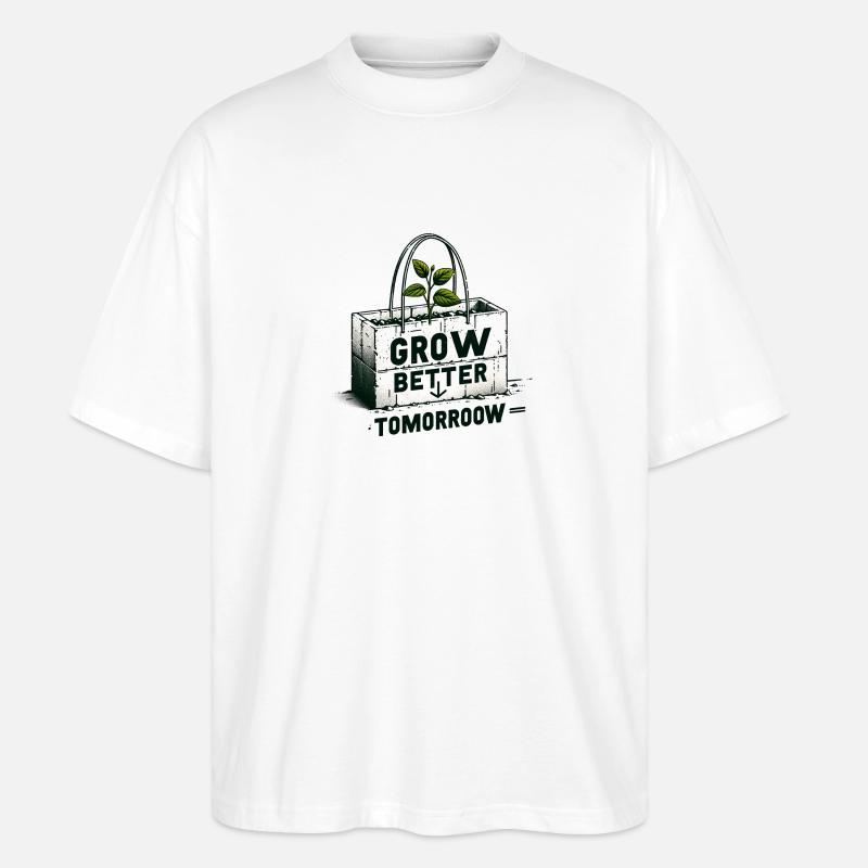 Grow A Better Tomorrow - Stanley/Stella Oversized Unisex Bio T-Shirt Blaster 2.0 - Weiß