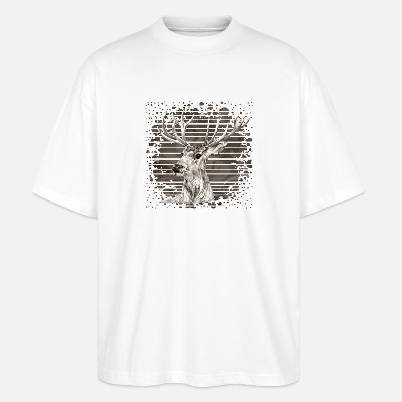 Hirsch - Stanley/Stella Oversized Unisex Bio T-Shirt Blaster 2.0 - Weiß