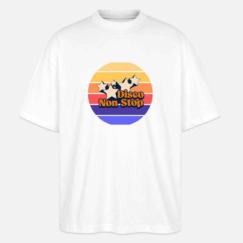 Non-Stop-Disco! Non-Stop-Disco - Stanley/Stella Oversized Unisex Bio T-Shirt Blaster 2.0 - Weiß