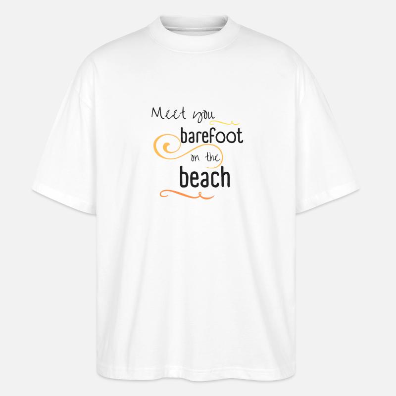 Barefoot on the beach - Stanley/Stella Oversized Unisex Bio T-Shirt Blaster 2.0 - Weiß
