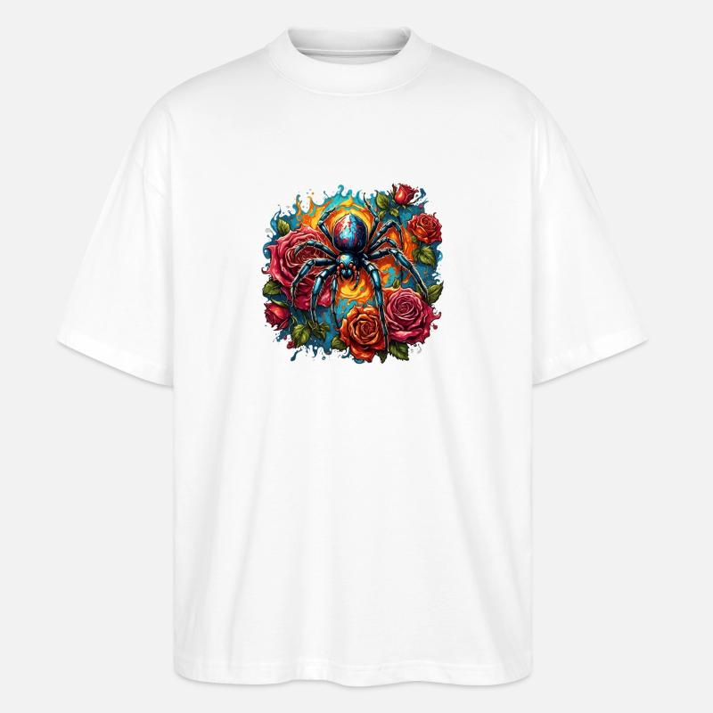 Spider / Web / Pet / Reptile / Eight-legged - Stanley/Stella Oversized Unisex Organic T-shirt Blaster 2.0 - white