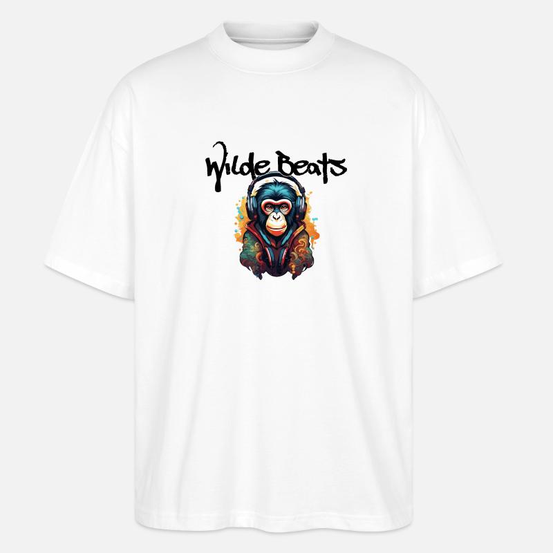 Kopfhörer / Audio / Musik / Klang / cool - Stanley/Stella Oversized Unisex Bio T-Shirt Blaster 2.0 - Weiß