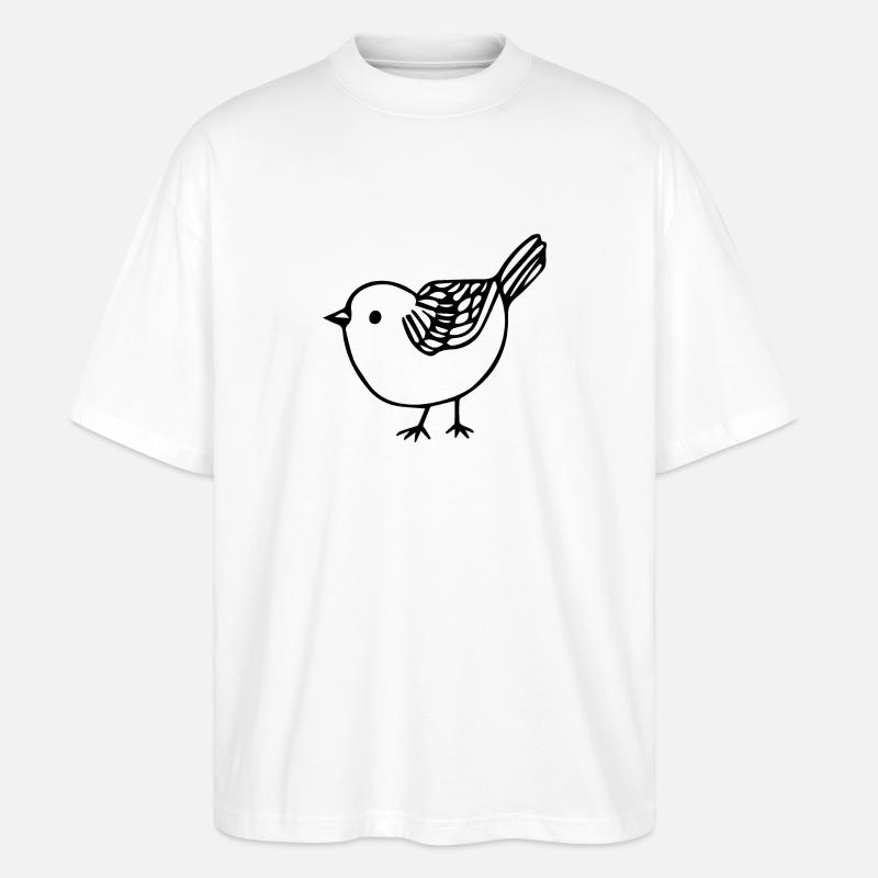 Vogel - Stanley/Stella Oversized Unisex Bio T-Shirt Blaster 2.0 - Weiß
