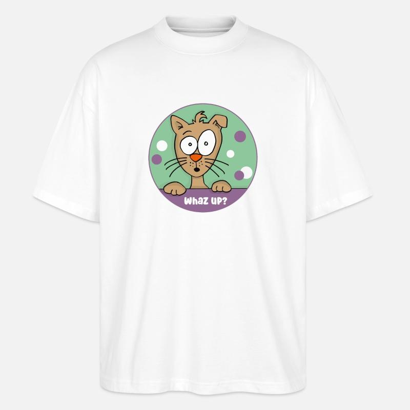 Whaz up? - Stanley/Stella Oversized Unisex Bio T-Shirt Blaster 2.0 - Weiß